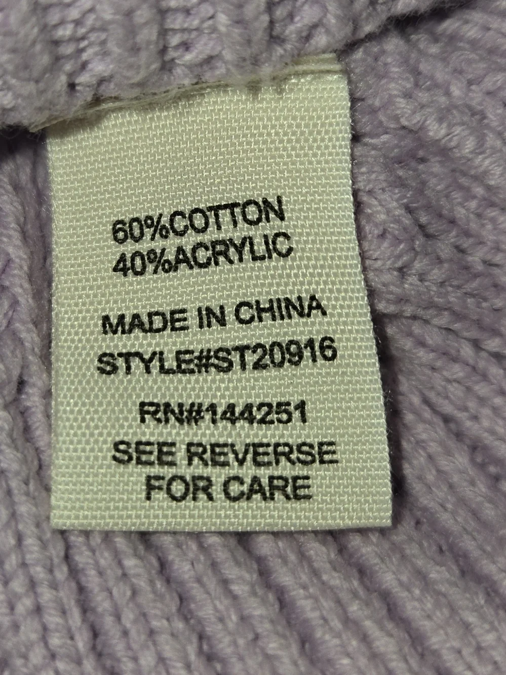 Jessica Simpson Lilac Chunky Knit Button-Up Cardigan SZ M